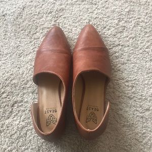 Cut out cognac shoes